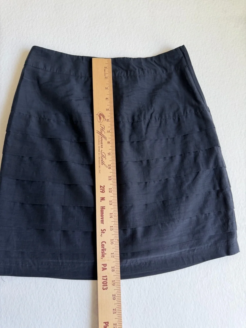 H&M Navy Tiered Mini Skirt NWT Size 8 Textured Layered A-Line
